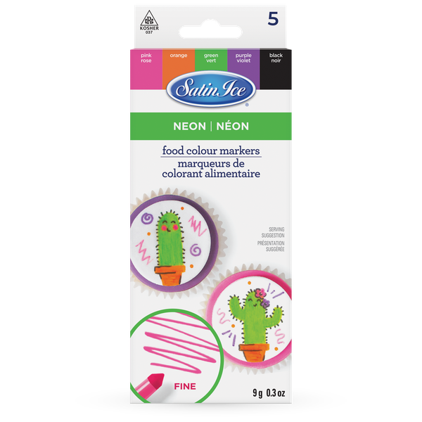 Neon Food Color Markers 5ct.