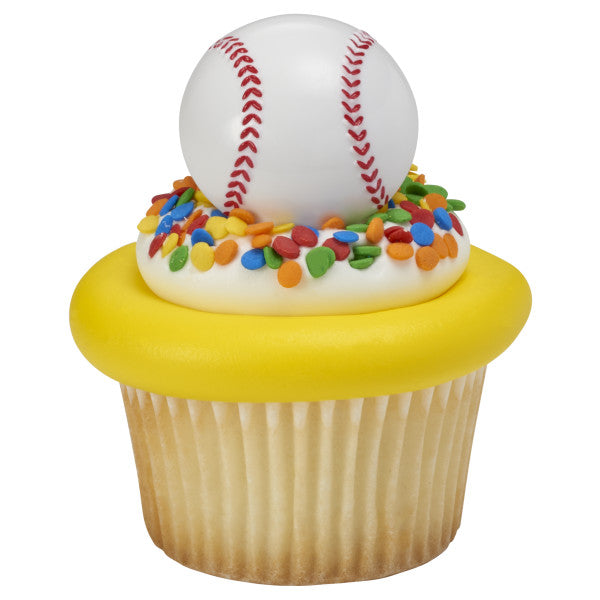 Baseball Cupcake Rings, 6 pack