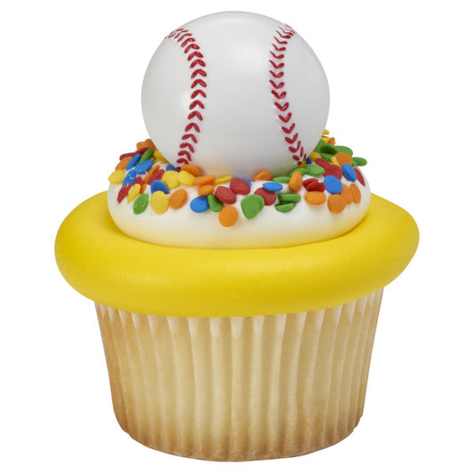 Baseball Cupcake Rings, 6 pack