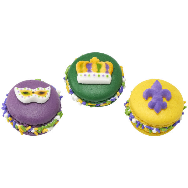 Mardi Gras Party Sugar Candy. 6pc