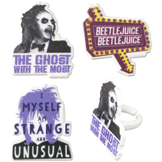 BeetleJuice Cupcake Rings, 6 pack