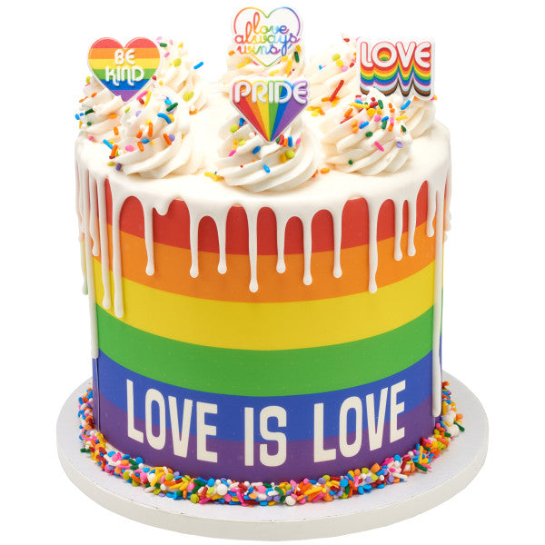 Love Always Wins Cupcake Rings, pack of 6