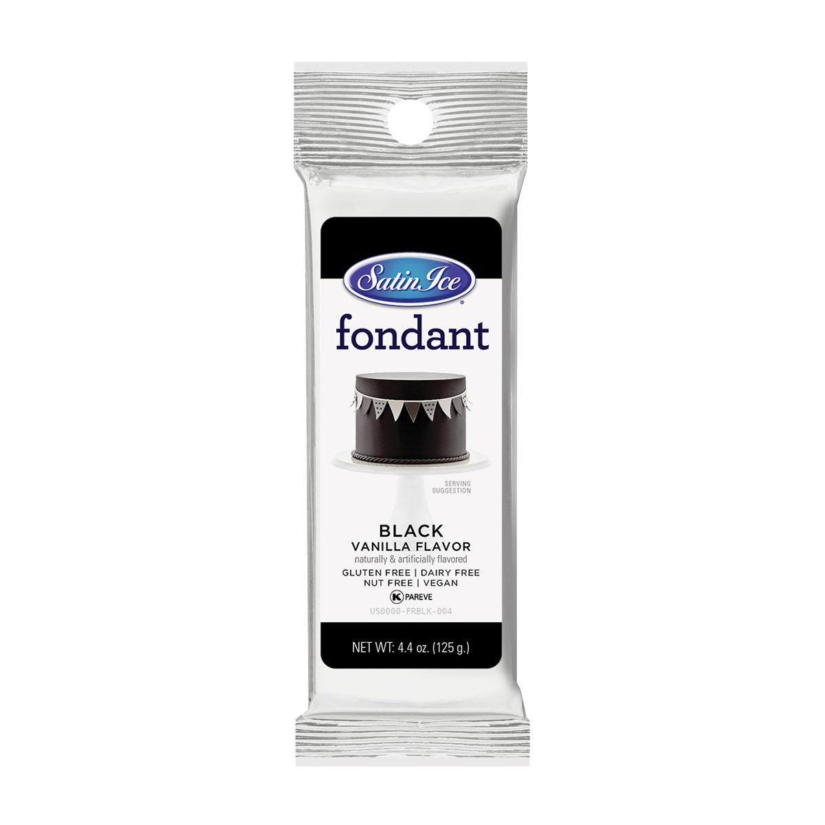 Satin Ice 4.4oz Black Fondant