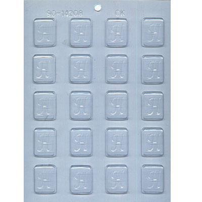 Initial H Mint Chocolate Mold, 1 1/4"