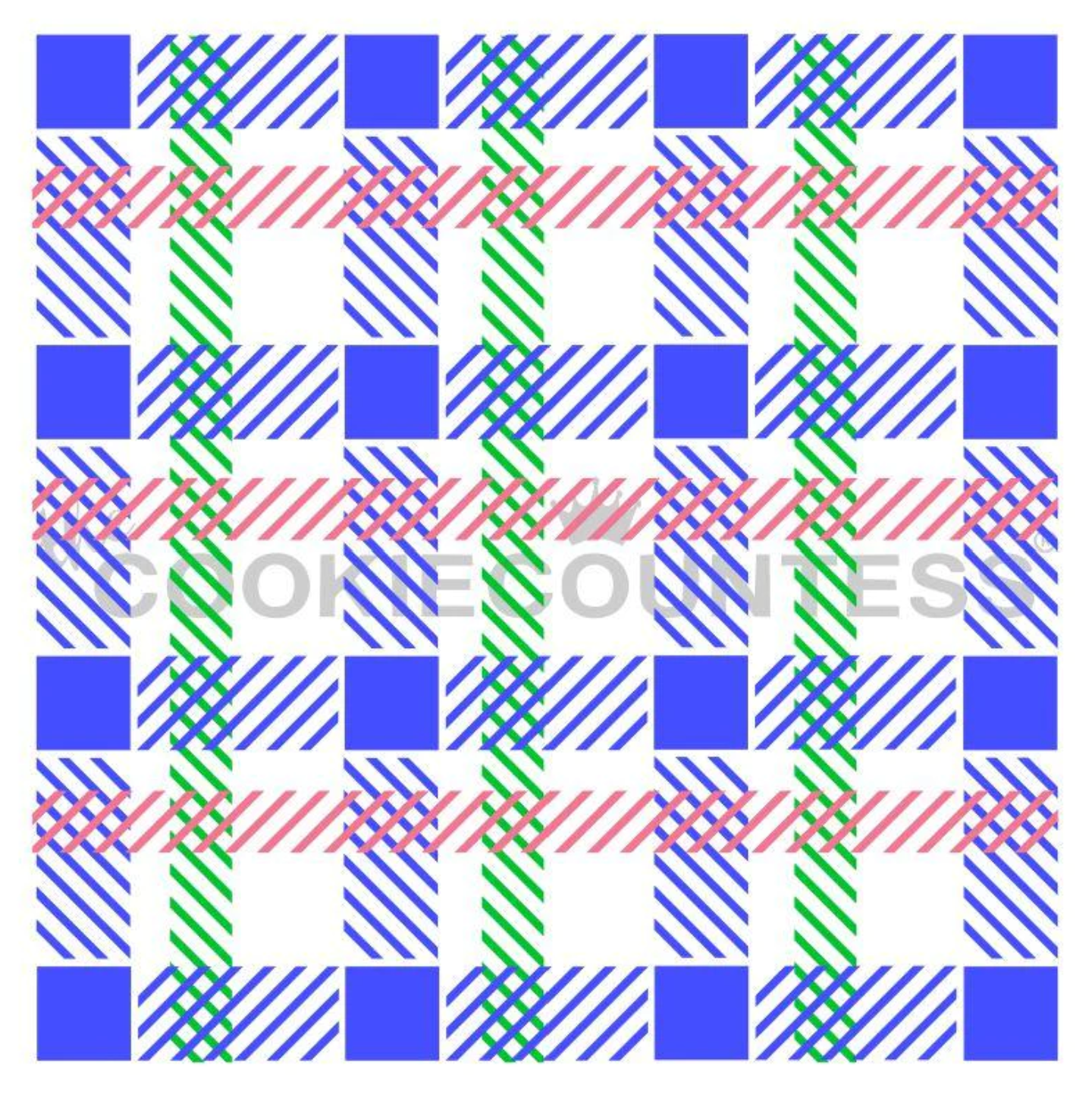 2 Piece Buffalo Plaid Stencil