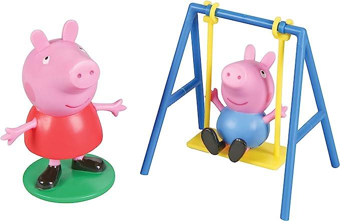 Decopac Peppa Pig Swing Set DecoSet Cake Decoration Topper Pink, 3.2" x 1.8"