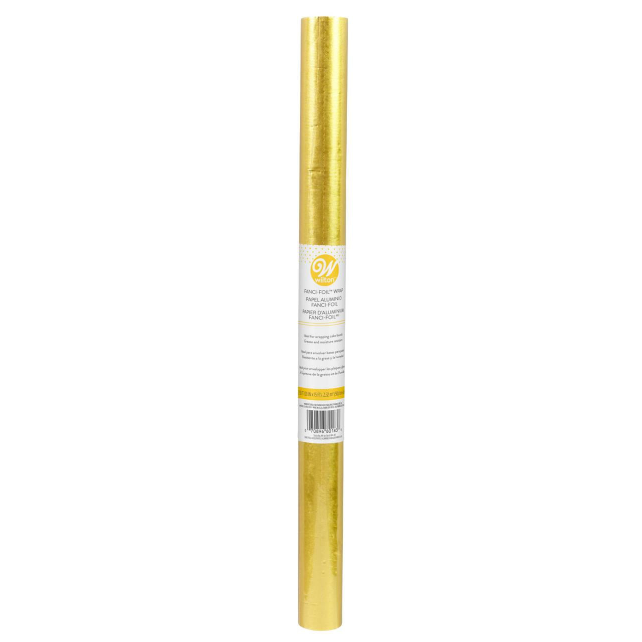 Gold Fanci-Foil Wrap for Cake Boards, 25 Square Feet