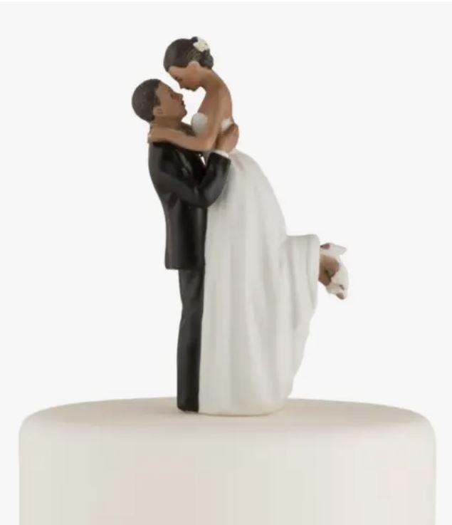 True Romance Porcelain Wedding Topper - Dark Skin Tone