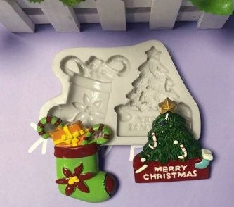 Christmas Tree and Socks Silicone Molds