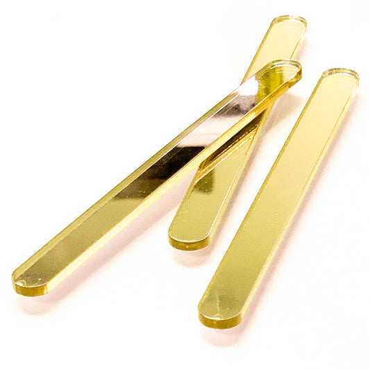 Gold Mirror Acrylic Popsicle Sticks