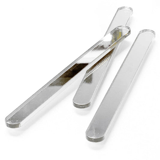 Silver Mirror Acrylic Popsicle Sticks