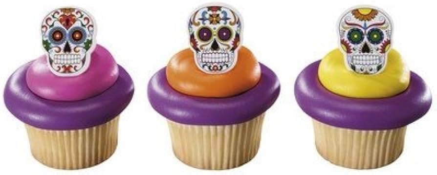 Da De Los Muertos Cupcake Ring Pack (6ct)