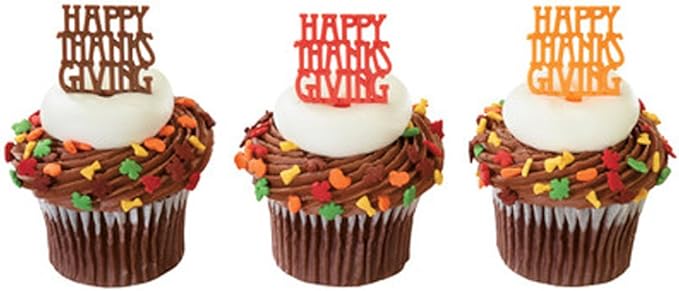 Happy Thanksgiving Cupcake Picks, 144 pack