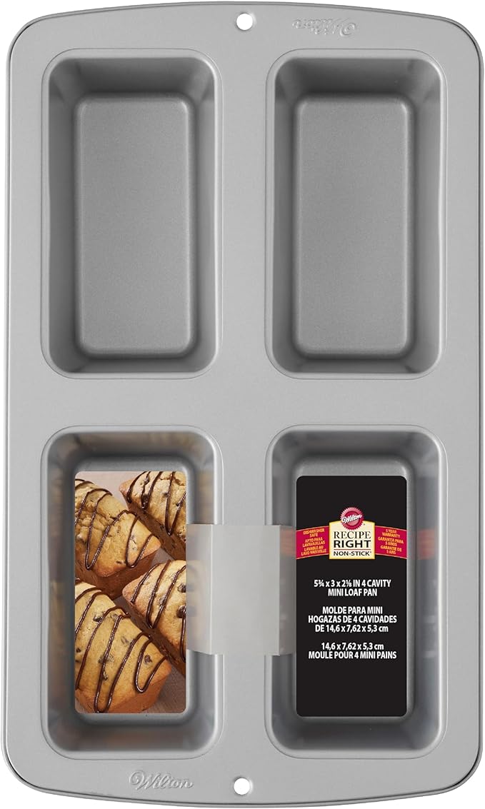 4-Cavity Mini Loaf Pan