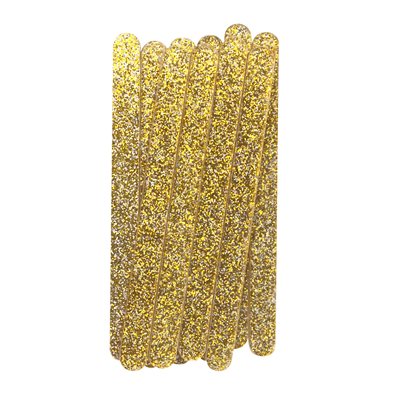 Gold Glitter Acrylic Popsicle Sticks