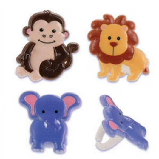 Zoo Animals Cupcake Rings (6ct)