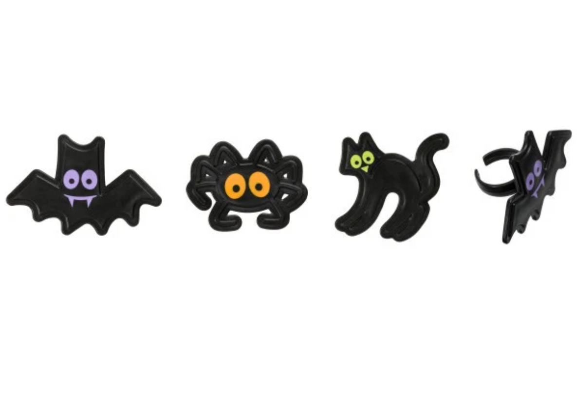 Classic Halloween Characters Cupcake Rings, 6 ct