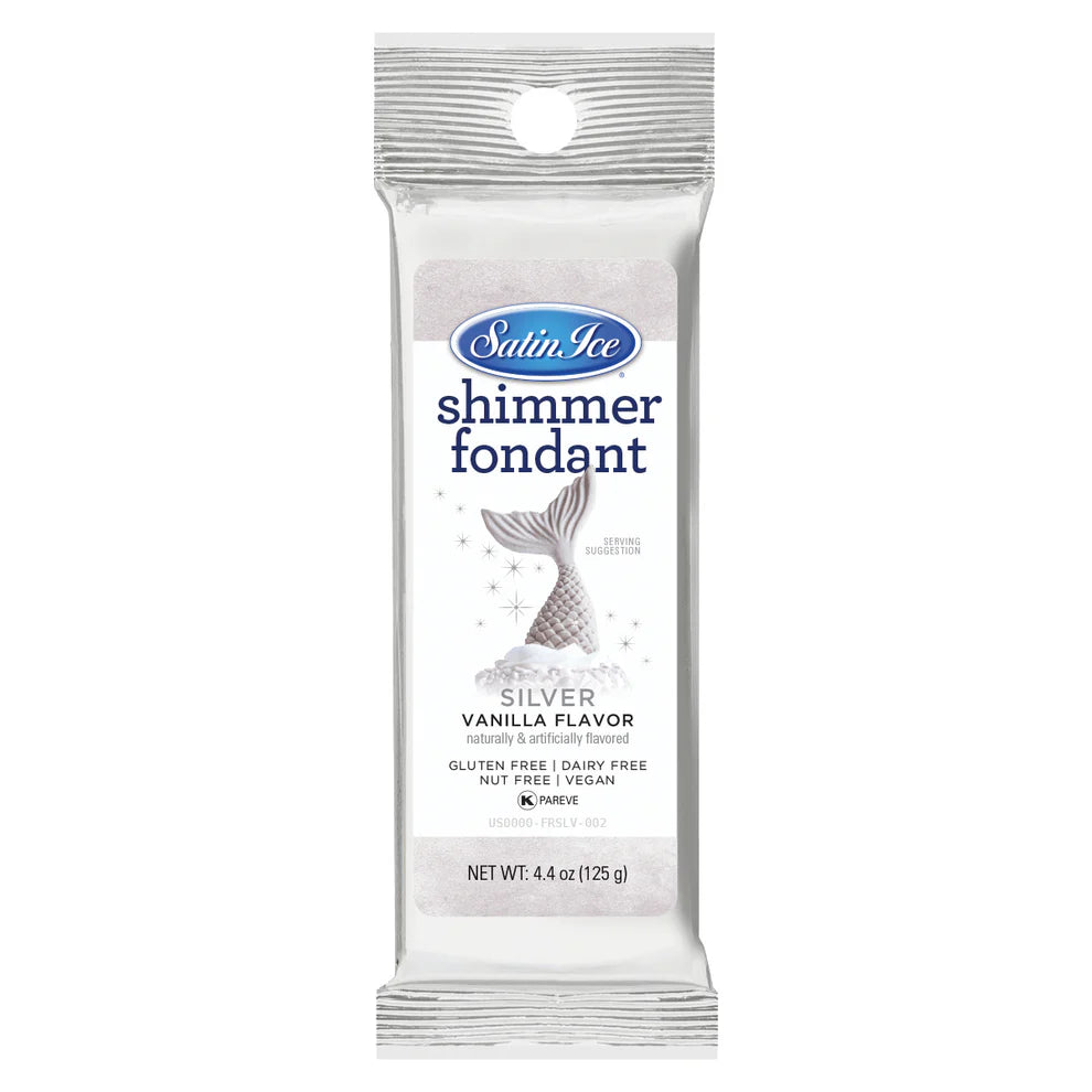 Shimmer Fondant Silver 4.4 oz