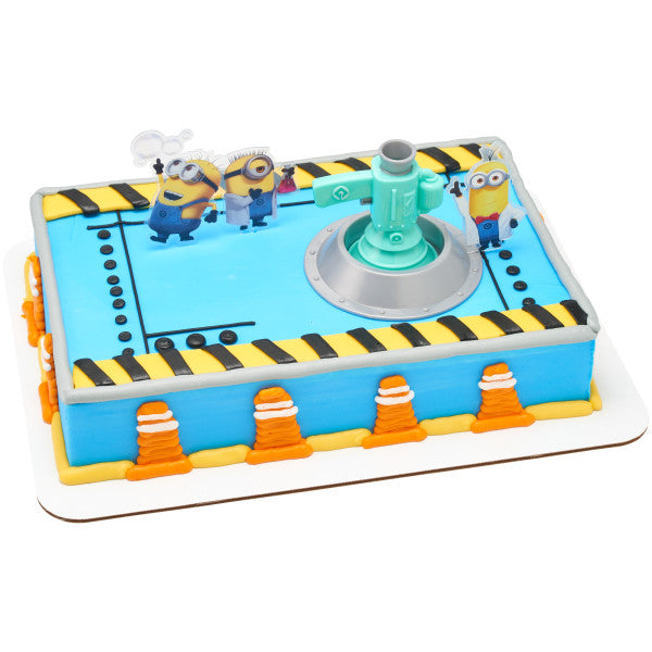 Minions Cake Topper Fart Bubble Blaster 4 piece Set