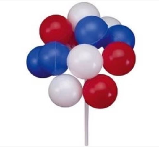 Balloon Cluster Cake Topper - Red, White, and Blue