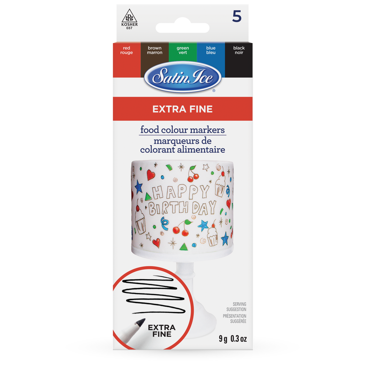 Extra Fine Food Color Markers 5ct.