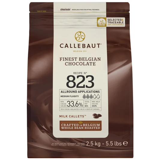 Callebaut Milk Callets Recipe N° 823, 5.5lbs.