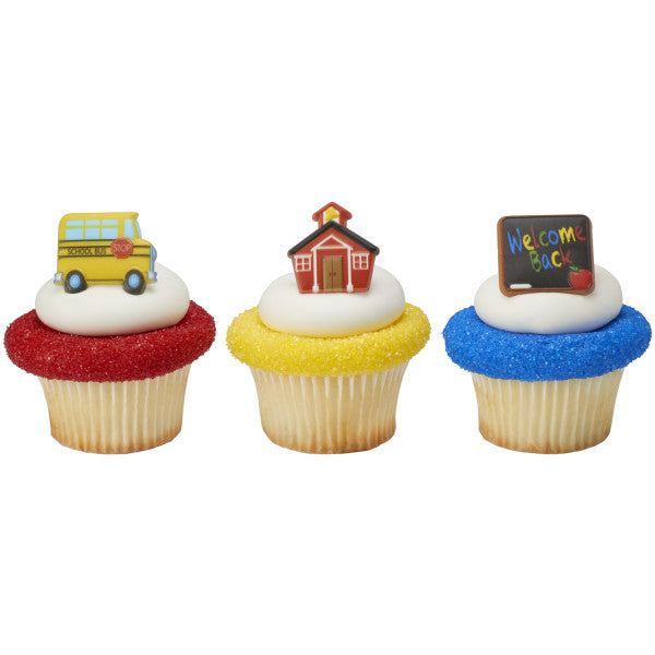 School Icons Cupcake Rings (6ct.)