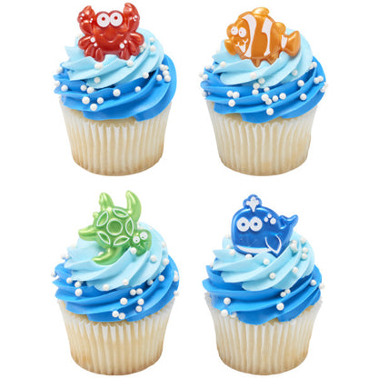 Beach Cuties Cupcake Rings, pack of 6