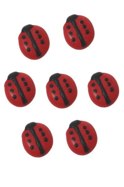 Red Lady Bug Royal Icing Decor