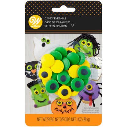 Green and Yellow Candy Eyeballs, 1oz