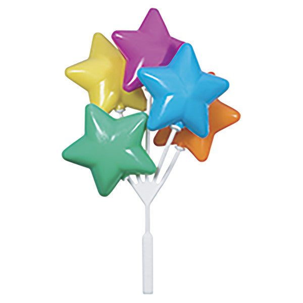 Bright Star Shaped Balloon Cluster