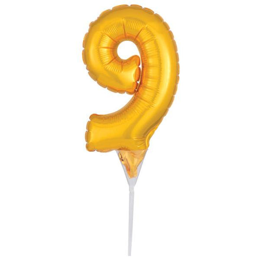 Inflatable Gold Numeral 9 Anagram® Cake Pic