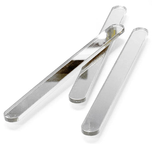 Silver Mirror Acrylic Popsicle Sticks- Reusable