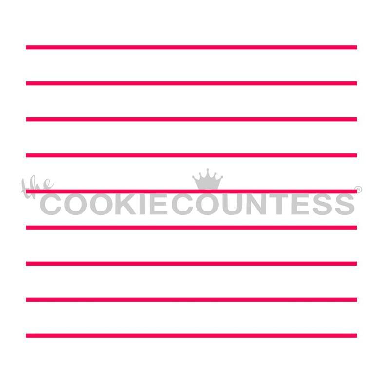 Notebook Stripe Cookie Countess Stencil