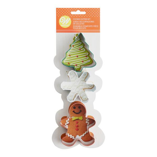 Christmas 3pc Colored Cookie Cutter Set