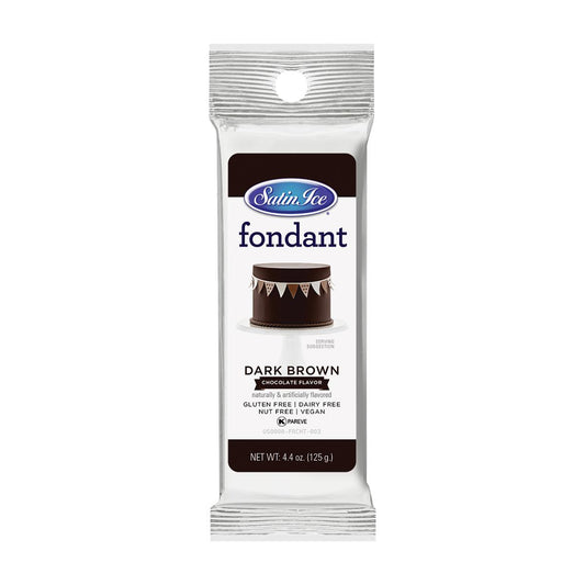 Satin Ice 4.4 oz Dark Chocolate Brown Fondant