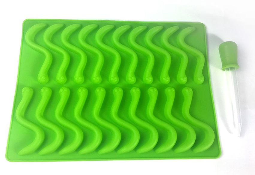 Worm JellyFlex Mold w/dropper