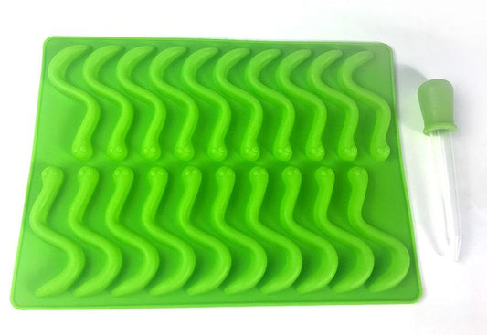 Worm JellyFlex Mold w/dropper