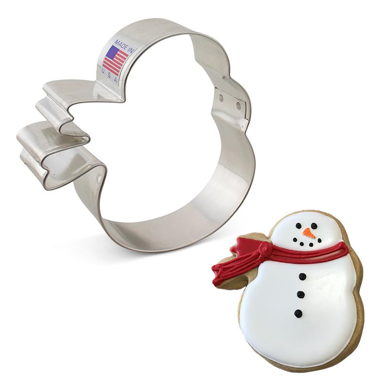 Snowman w/Scarf Cookie Cutter 3 1/2"