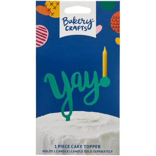 "YAY" Candle Holder Topper - Teal