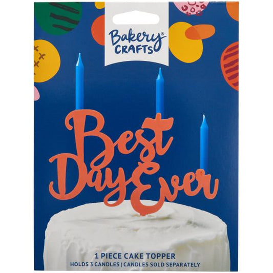 Best Day Ever Plastic Candle Holder - Orange