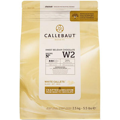 Callebaut White Callets Recipe N° W2, 5.5lbs.