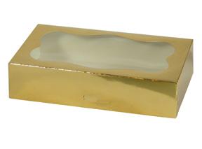 Gold Metallic Greaseproof Box w/Window