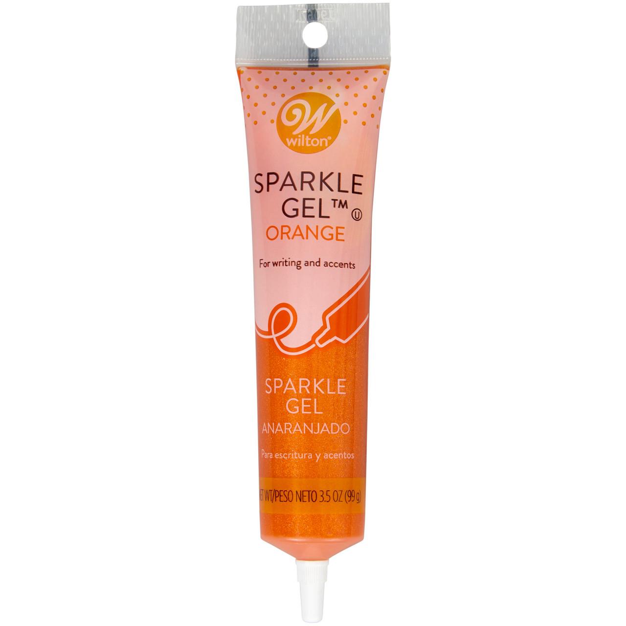 Orange Sparkle Gel Frosting, 3.5 oz.