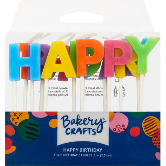 Happy Birthday Letters Bright Specialty Candles