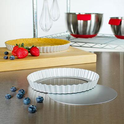 Fluted Tart Pan Removable Bottom, 8 in x 1 in