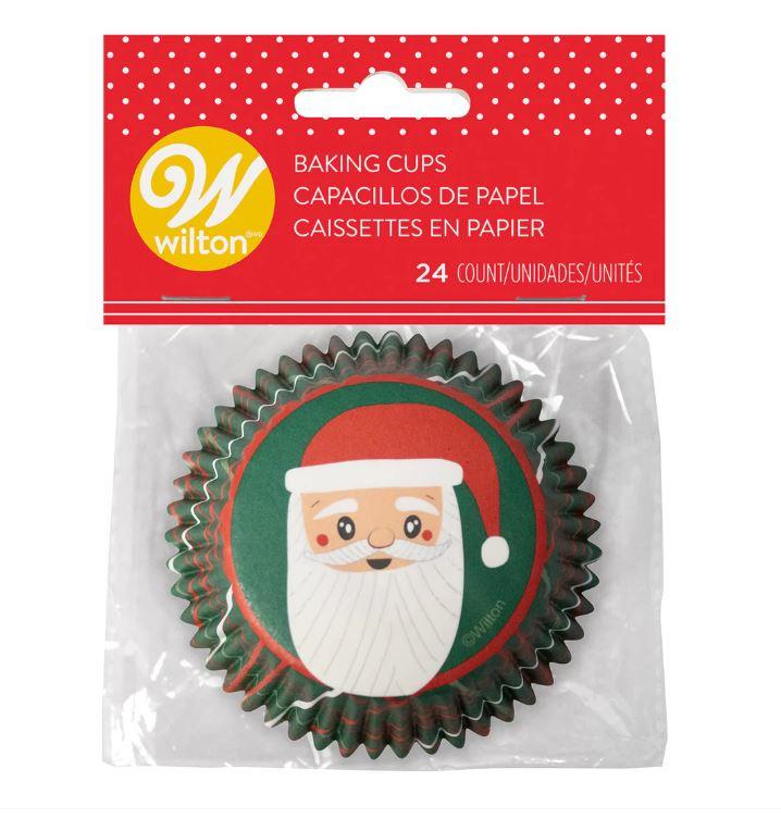 Christmas Baking Cups Santa, 24 Pack