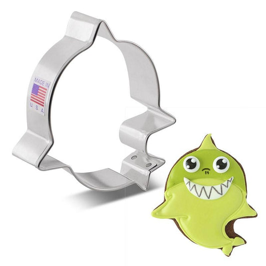 Little Shark Cookie Cutter, 3.75" 3.25" x 3.75"