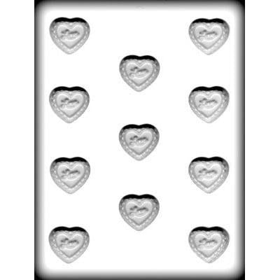 Filigree Heart Hard Candy Mold, 1 3/8"