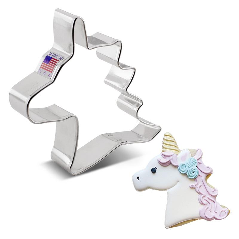 Unicorn Head Cookie Cutter 4"